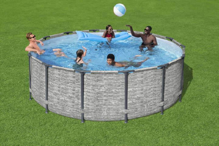 Bestway Power Steel Swim Vista Series Frame Pool Komplett-Set 488 x 122 cm